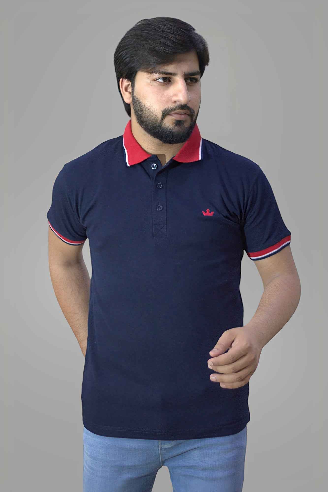 Gambluss plain Pique Polo-Navy - Gambluss Wardrobe