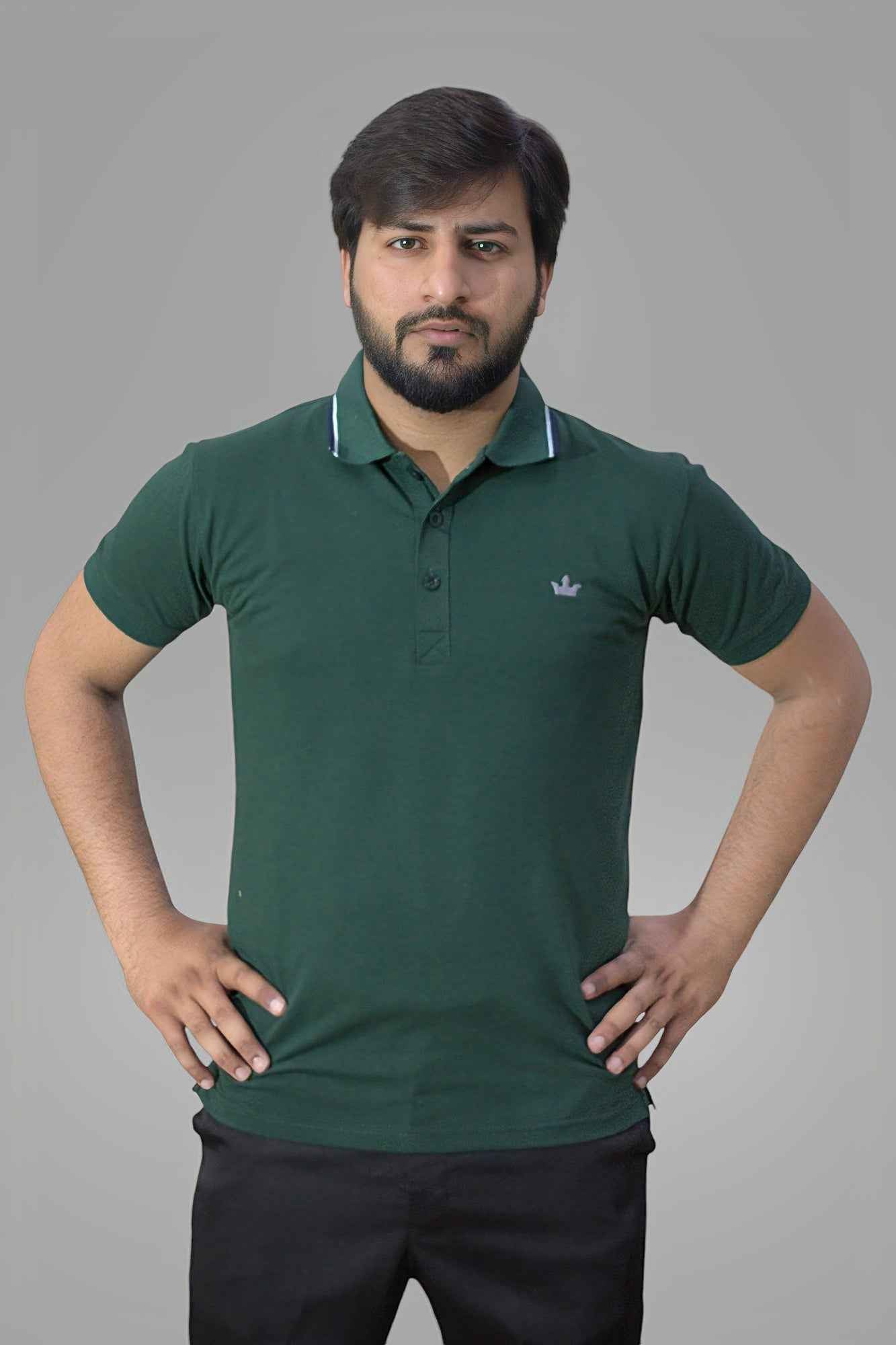 Gambluss plain Pique Polo- Green - Gambluss Wardrobe