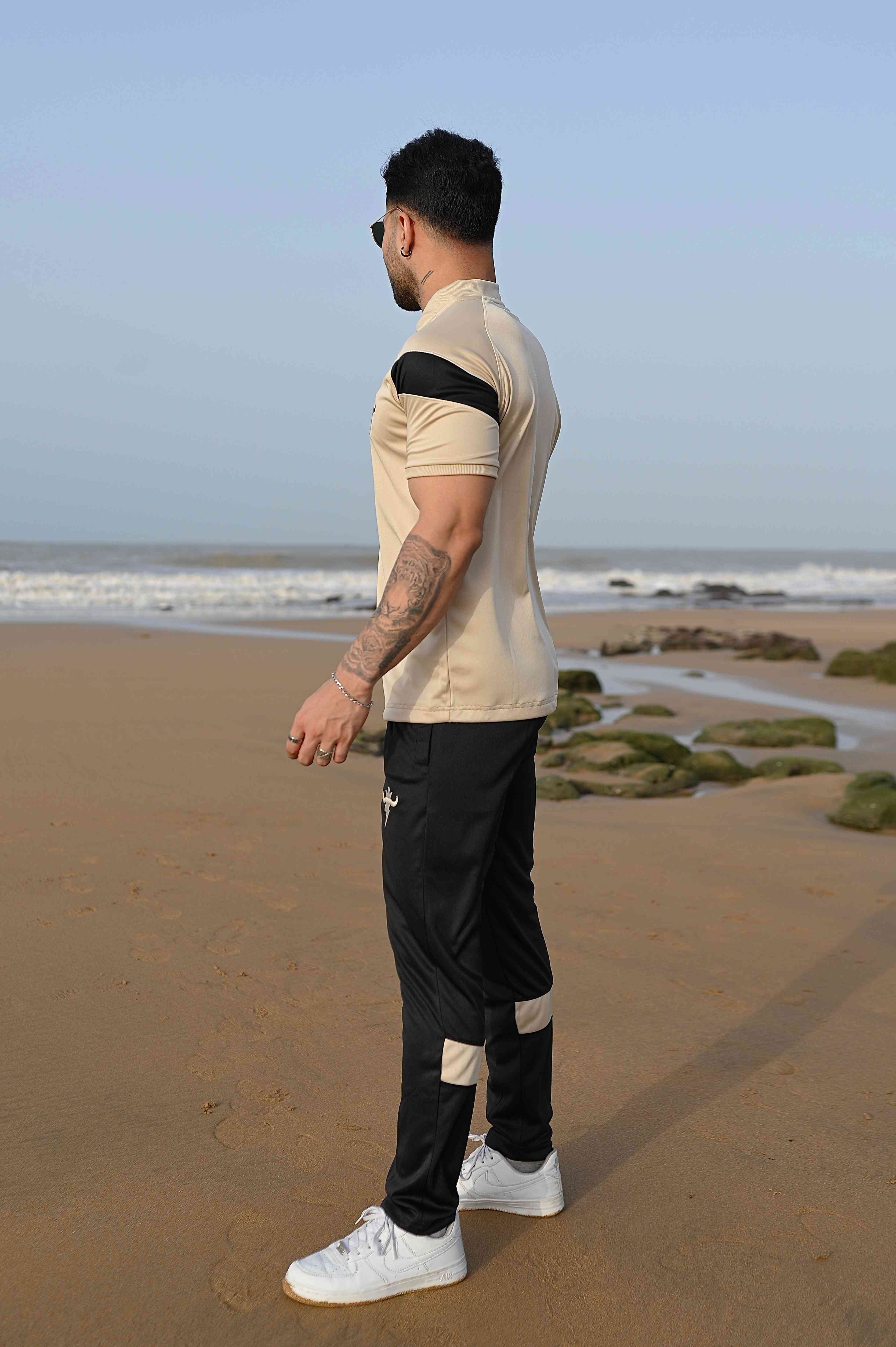 Gambluss Athleisure Dryfit Tracksuit- Milky/Black - Gambluss Wardrobe
