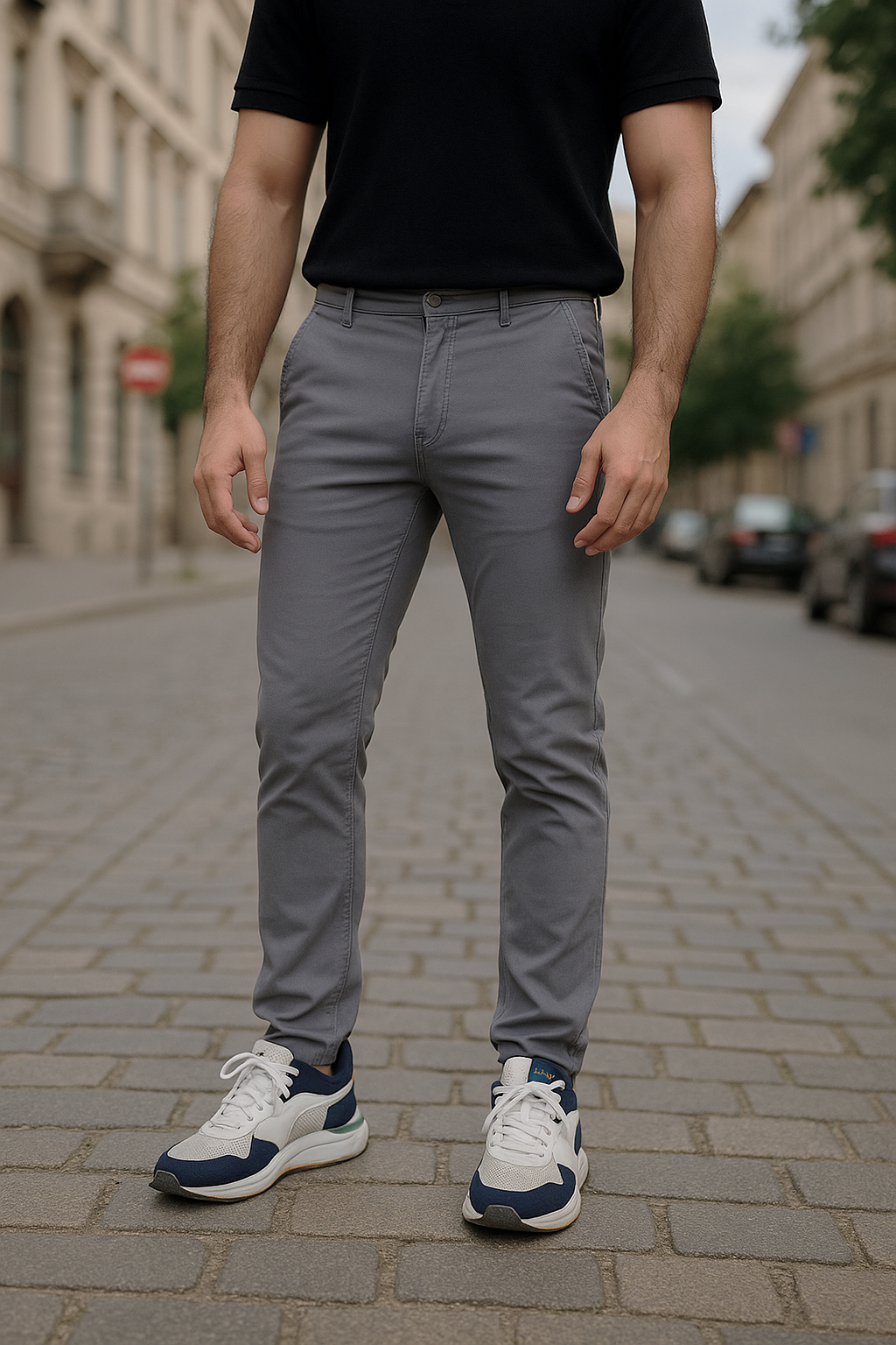 Gambluss Grey Twill Cotton Pant - Gambluss Wardrobe