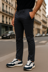 Gambluss charcoal Twill Cotton Pant - Gambluss Wardrobe