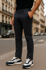 Gambluss charcoal Twill Cotton Pant - Gambluss Wardrobe