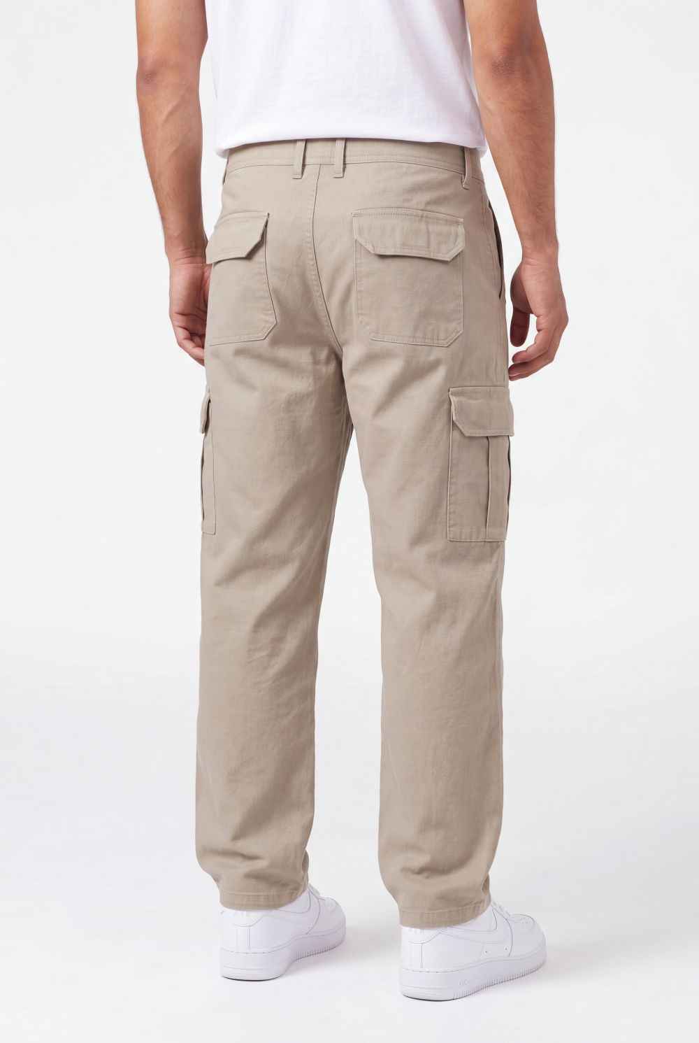 Relaxed Fit Baby Canvas Cotton Cargo Pant – Beige