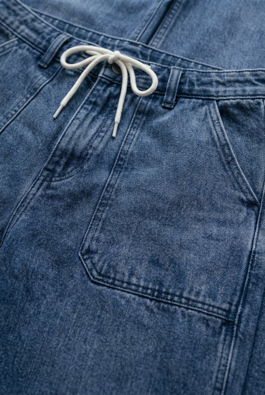Gambluss Relaxed-Fit Cut-Pocket Pant - Navy Blue - Gambluss Wardrobe