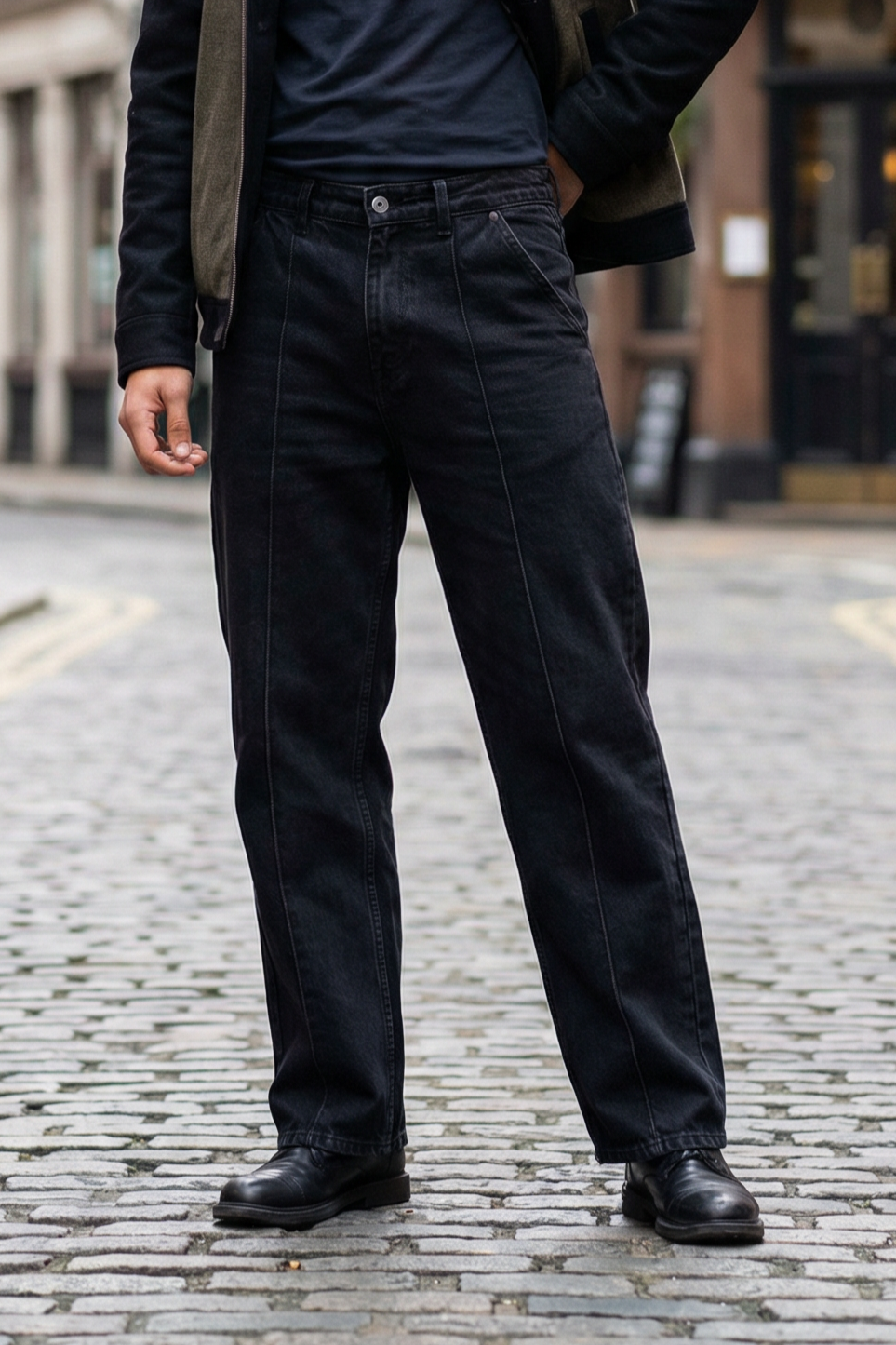 Gambluss Relaxed-Fit Pleated Pant - Black - Gambluss Wardrobe