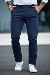 Gambluss Navy Twill Cotton Pant - Gambluss Wardrobe