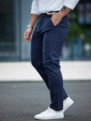 Gambluss Navy Twill Cotton Pant - Gambluss Wardrobe