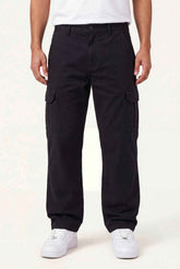 Relaxed Fit Baby Canvas Cotton Cargo Pant – Black