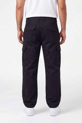 Relaxed Fit Baby Canvas Cotton Cargo Pant – Black