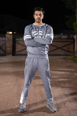 Gambluss Space Blue Momentum Tracksuit | Imported Scuba 4-Way Stretch - Gambluss Wardrobe