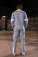 Gambluss Space Blue Momentum Tracksuit | Imported Scuba 4-Way Stretch - Gambluss Wardrobe