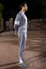 Gambluss Space Blue Momentum Tracksuit | Imported Scuba 4-Way Stretch - Gambluss Wardrobe