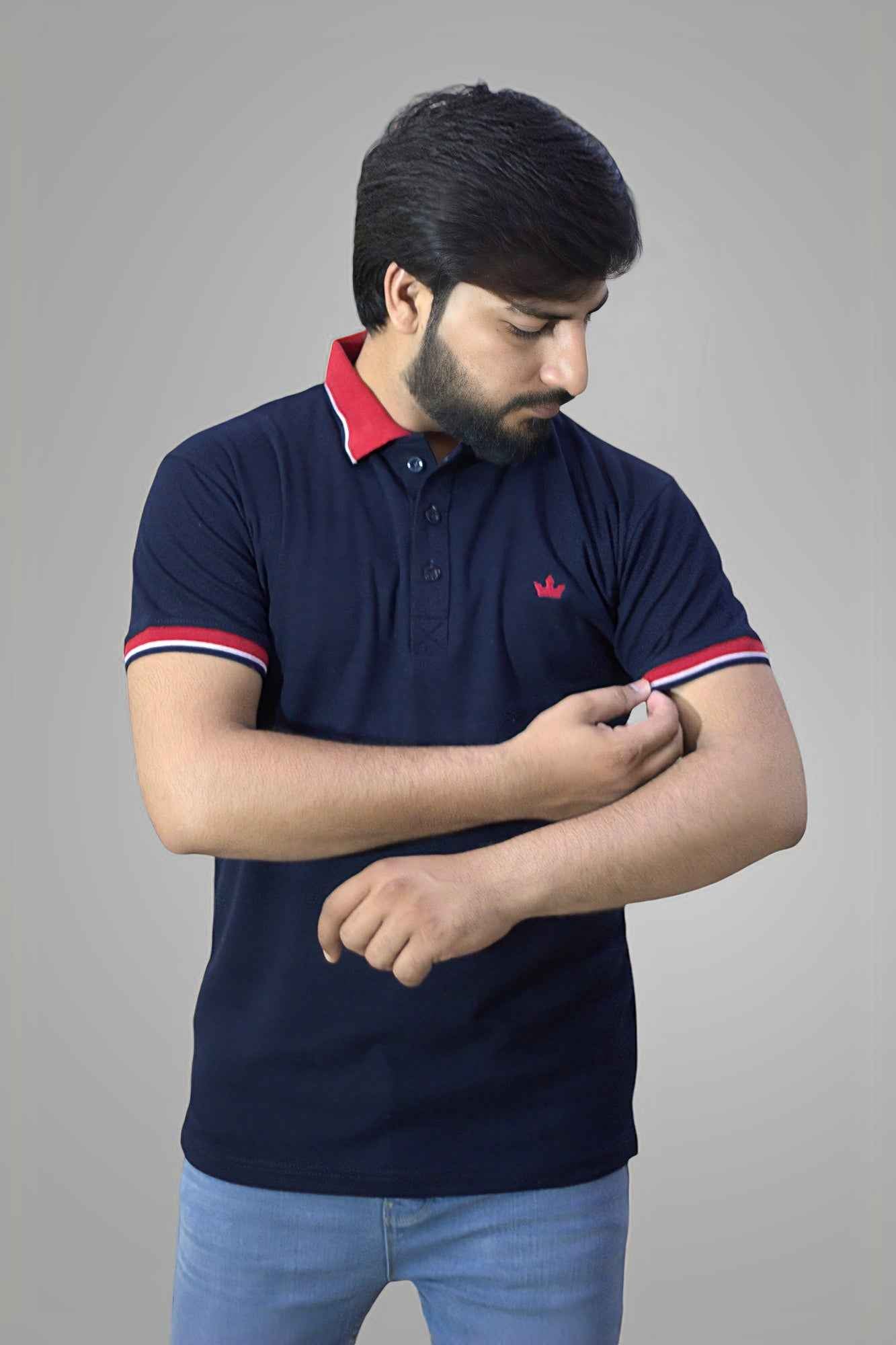 Gambluss plain Pique Polo-Navy - Gambluss Wardrobe