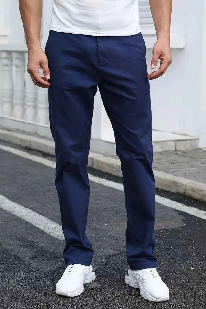 Gambluss R-Navy Regular Fit Cheno Pant - Gambluss Wardrobe