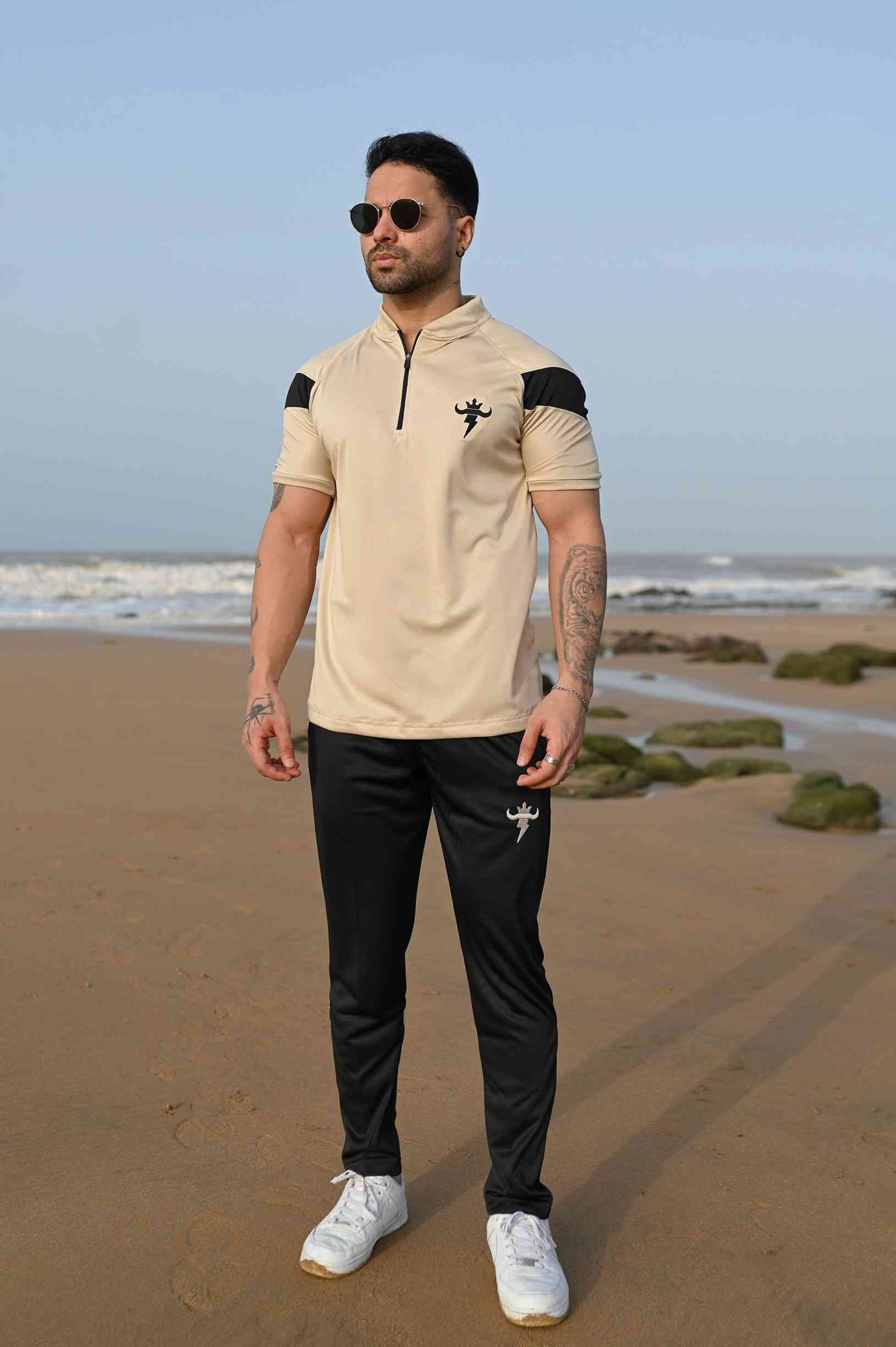 Gambluss Athleisure Dryfit Tracksuit- Milky/Black - Gambluss Wardrobe