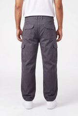 Relaxed Fit Baby Canvas Cotton Cargo Pant – Charcoal