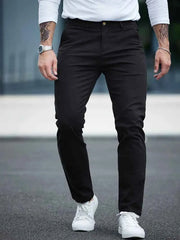 Gambluss Jet-Black Casual Cotton Pant - Gambluss Wardrobe