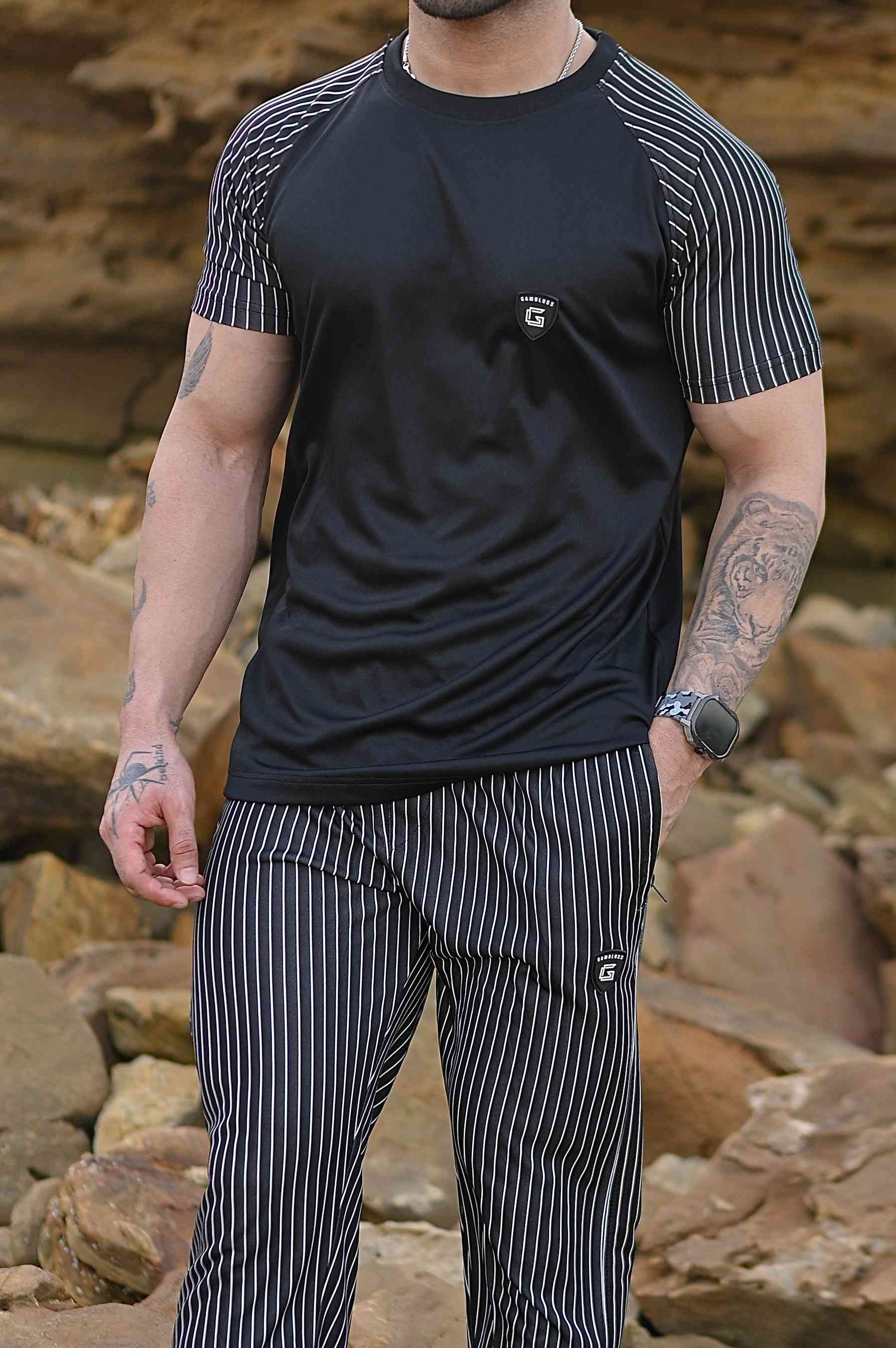 Gambluss Street-Sport Hybrid Dryfit Tracksuit- Black - Gambluss Wardrobe