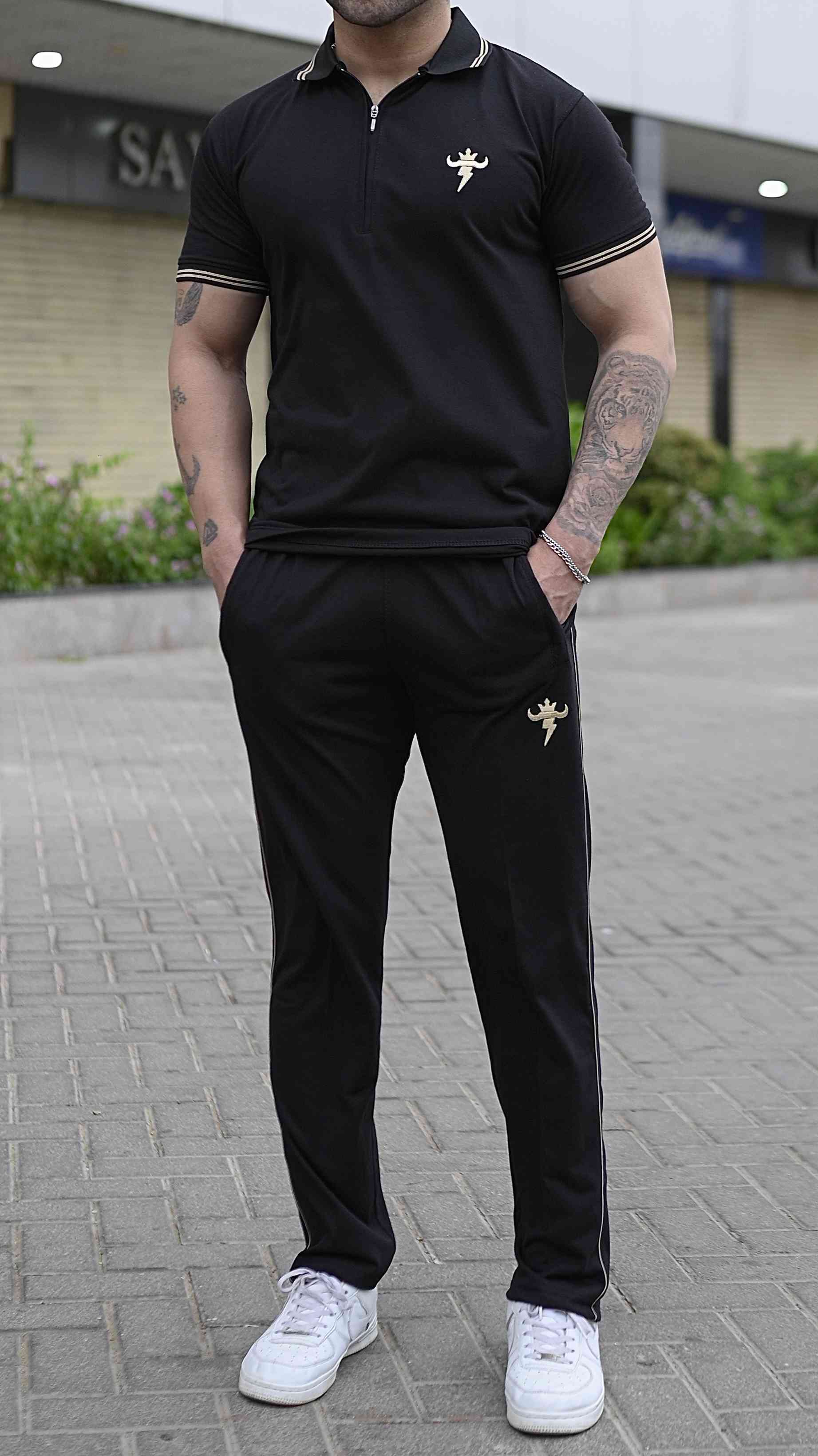 Gentlemen Golden Edition Cotton Twinset-Black - Gambluss Wardrobe