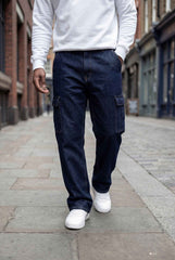 Gambluss Essential Relaxed-Fit Denim Cargo- Dark Navy - Gambluss Wardrobe