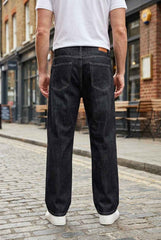 Gambluss Stretchable Belt Relaxed-Fit  Pleated Pant-Structured Black - Gambluss Wardrobe