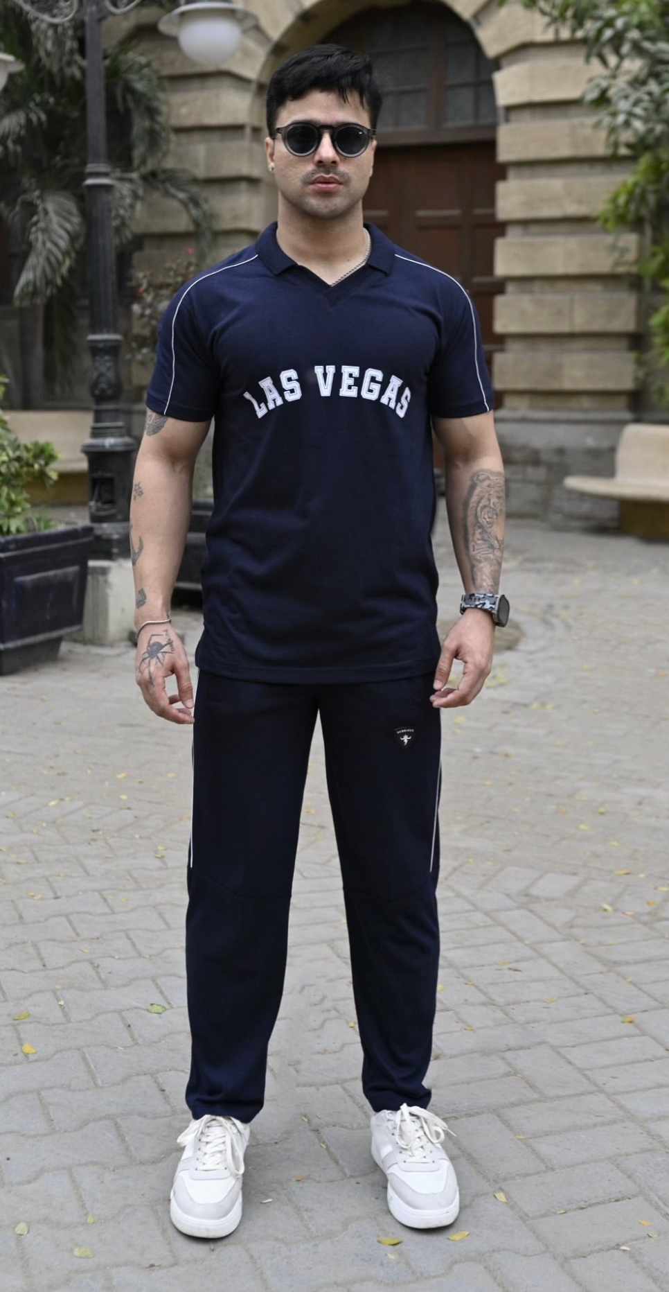 Gambluss Las-Vegas Cotton Twinset- Navy - Gambluss Wardrobe