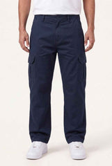 Relaxed Fit Baby Canvas Cotton Cargo Pant – Navy