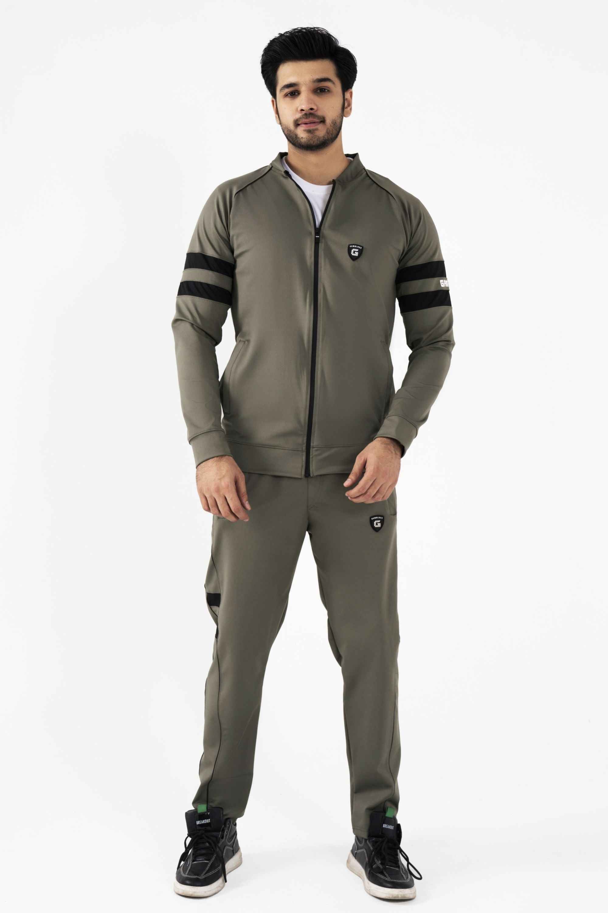 Premium Power Flex 4 Way Scuba Winter Tracksuit- Olive - Gambluss Wardrobe