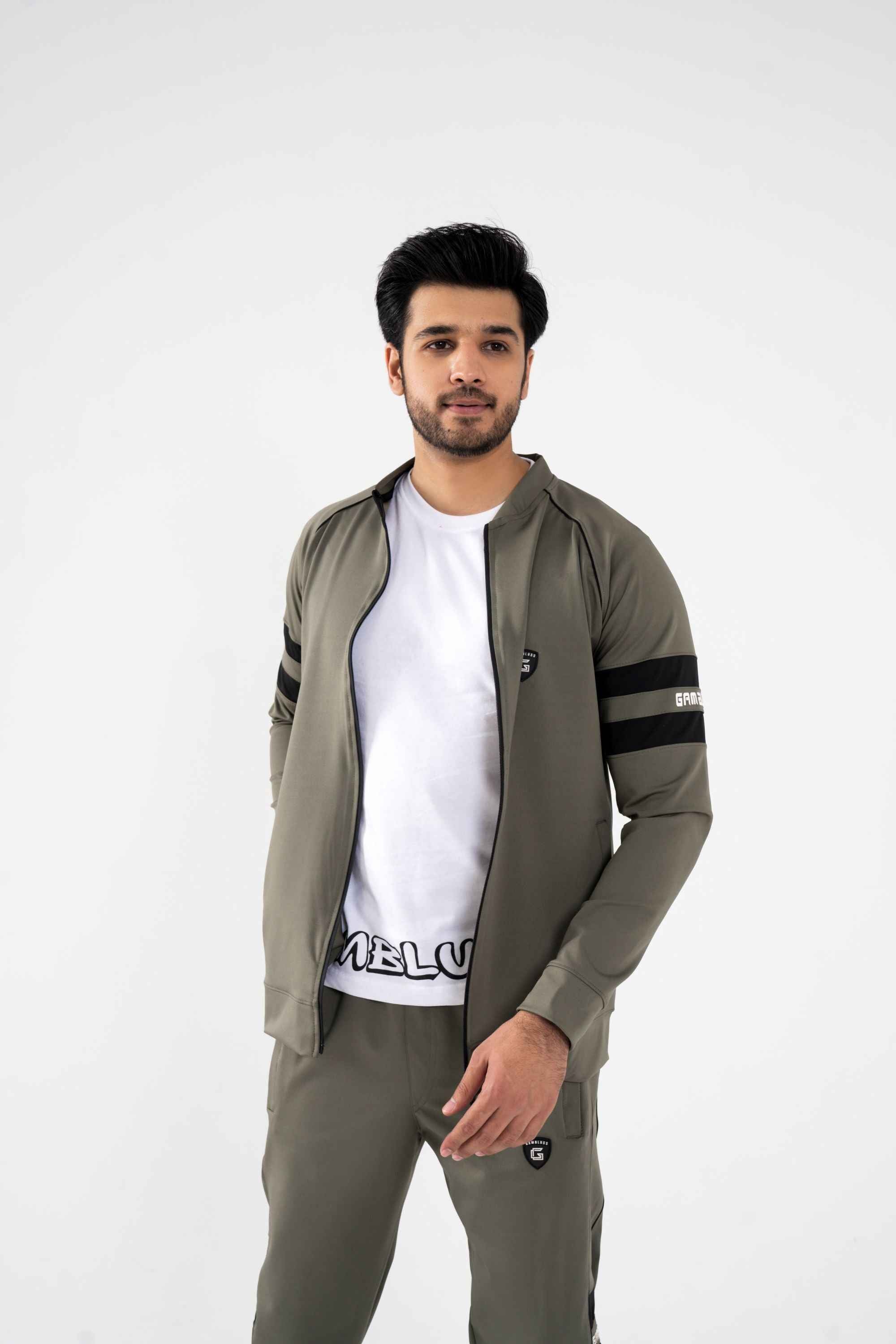 Premium Power Flex 4 Way Scuba Winter Tracksuit- Olive - Gambluss Wardrobe