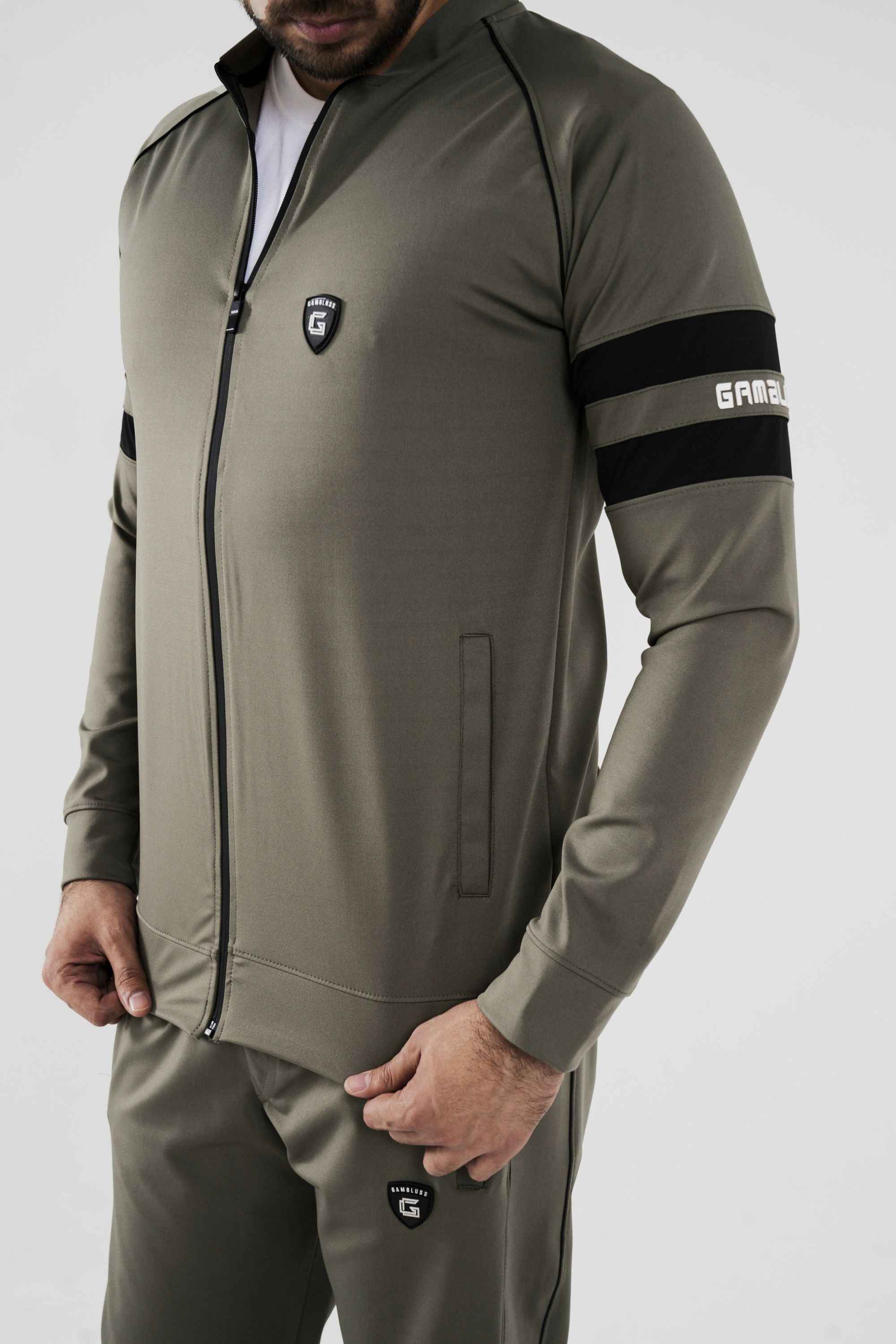Premium Power Flex 4 Way Scuba Winter Tracksuit- Olive - Gambluss Wardrobe