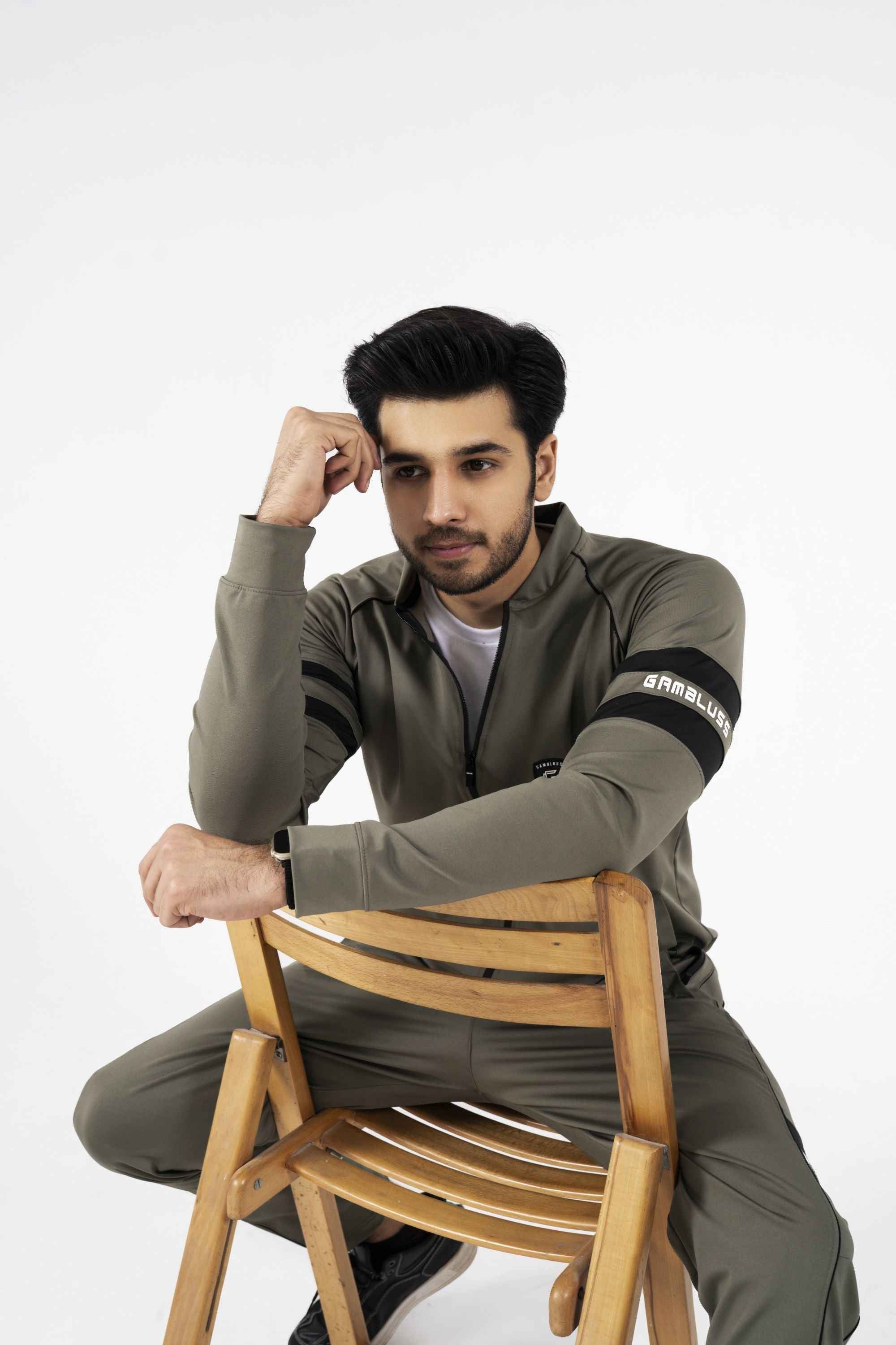 Premium Power Flex 4 Way Scuba Winter Tracksuit- Olive - Gambluss Wardrobe