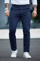 Gambluss Navy Twill Cotton Pant - Gambluss Wardrobe