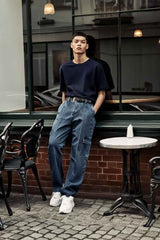 Gambluss Essential Relaxed-Fit Denim Cargo- Dark Charcoal - Gambluss Wardrobe