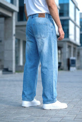 Gambluss Essential Relaxed-Fit Pant- light blue