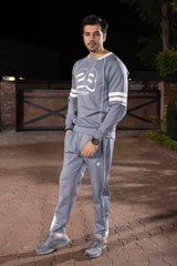 Gambluss Space Blue Momentum Tracksuit | Imported Scuba 4-Way Stretch - Gambluss Wardrobe